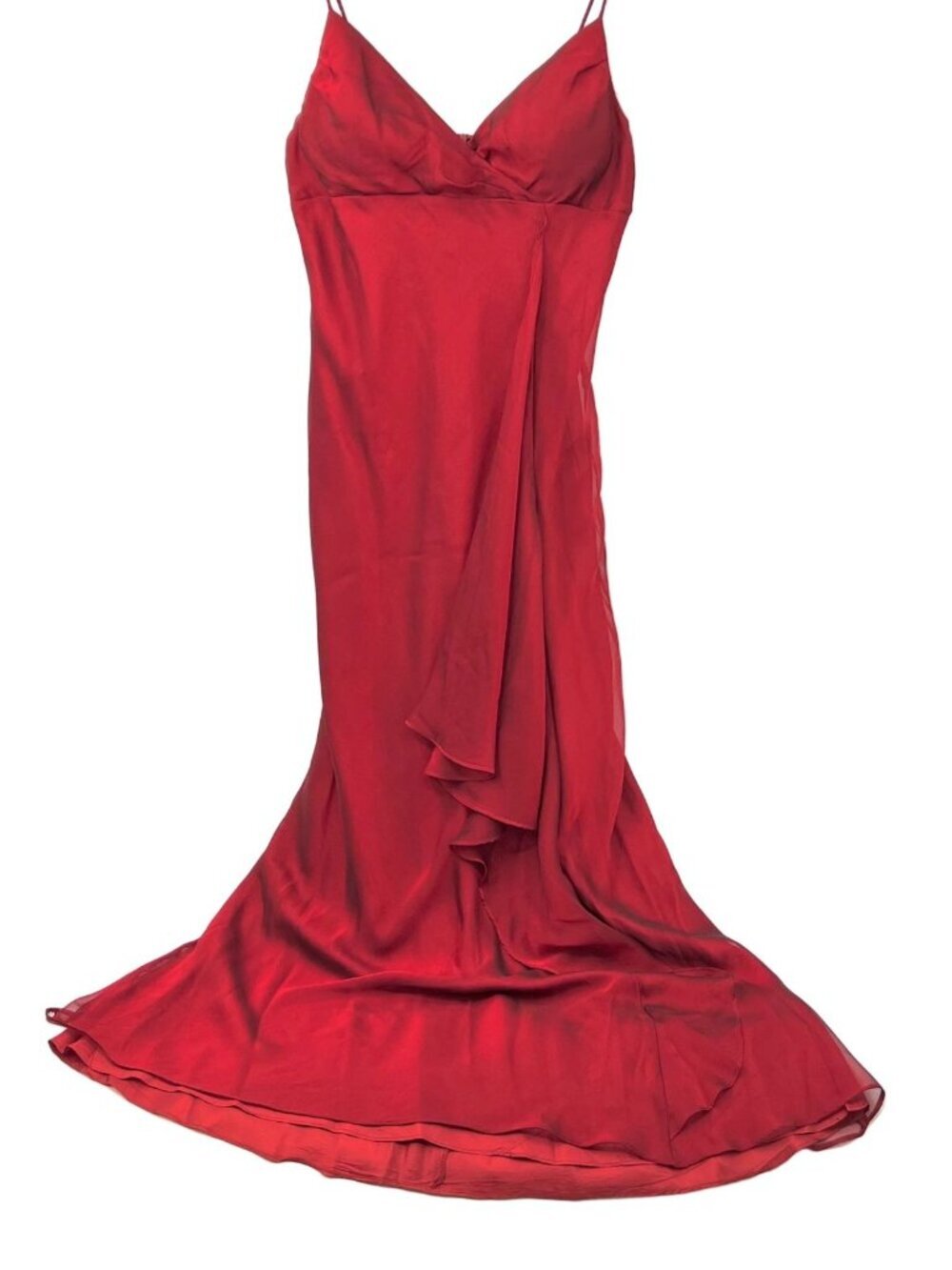 Chelsea Nites Ruffle Front Maxi Dress